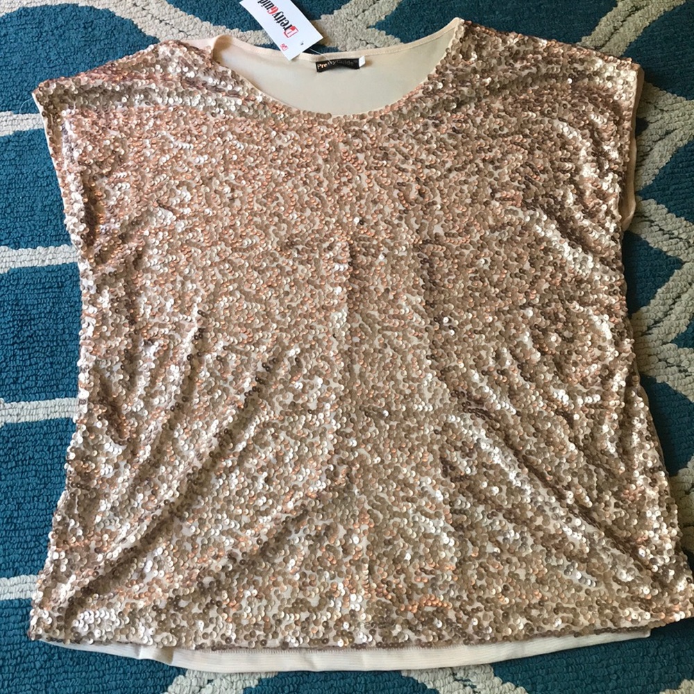 PRETTY GUIDE SEQUIN TOP SIZE XXL